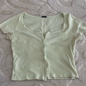 Mint green button up